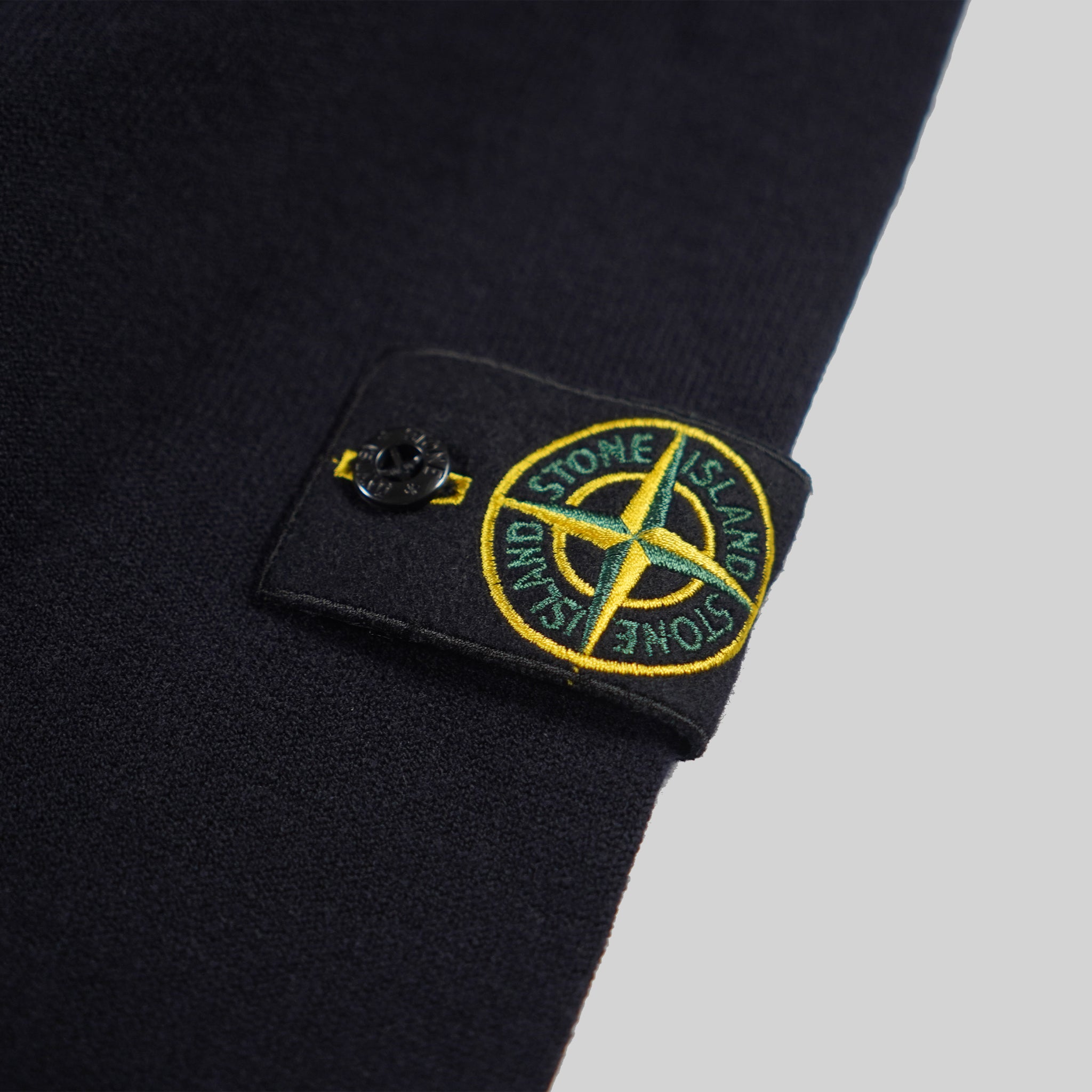Stone Island Navy Nylon Fleece Full Zip Up Knit