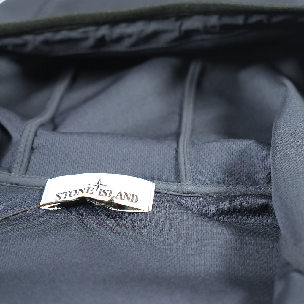 Stone Island Navy Light Soft Shell-R_E.Dye ®Technology In Recycled Polyester Jacket