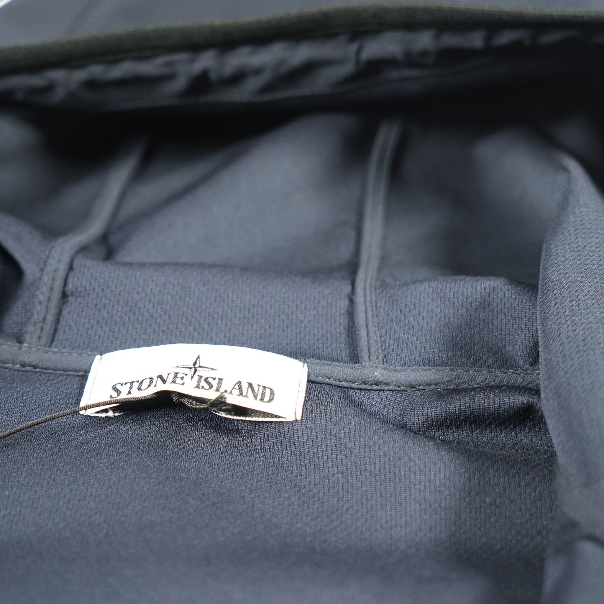 Stone Island Navy Light Soft Shell-R_E.Dye ®Technology In Recycled Polyester Jacket